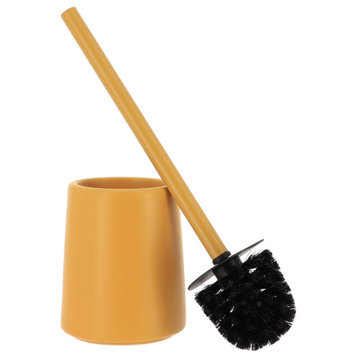 Bathroom Accessory Set, 4 Piece, Yellow Mustard, Toilet Bowl Brush Only