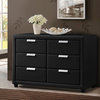 Baxton Studio Pageant Wood Contemporary Black Upholstered Dresser