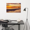 Cape Henlopen Sunset Coastal Landscape Photo Canvas Wall Art Print, 24" X 36"