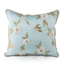 Kachnar Sky Blue Throw Pillow - Decorative Pillows