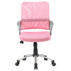 Boss Office Products Mesh Back with Pewter Task Office Chair in Pink