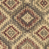 Burgundy, Beige and Green, Diamond Southwest Style Upholstery Fabric By The Yard