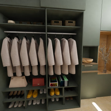 Agencement sur mesure pour une entrée et un couloir