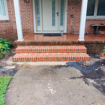 New Brick Steps for Entryway