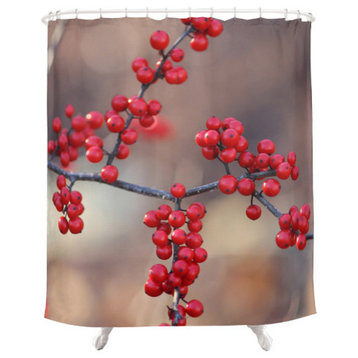 Berry Sparkles, Fabric Shower Curtain