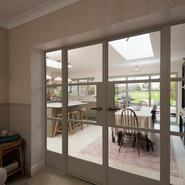 Our Brand New OB-36⁺ Soho Bifold paired with our OI-30 Internal Door