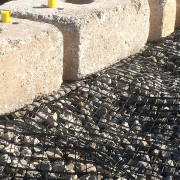 Residentail Pool, Retaining Wall, and Fire Pit Installation