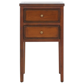 Millicent End Table With Storage Drawers Brown