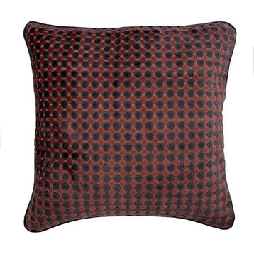 Grey Decorative Pillow Cover, Modern Polka Dots 26"x26" Silk, Dot Com