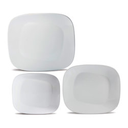 Oxford Porcelains - Karim Rashid Collection -White- Dinner set with 12pc - Dinnerware Sets