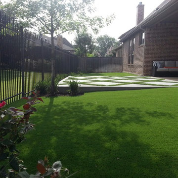 Colleyville, TX Synthetic Turf Backyard Installation