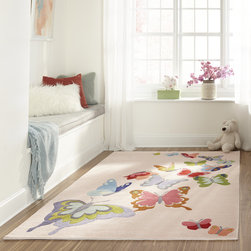 Butterflies Rugs by Momeni in Pink - Rugs