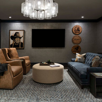 Preston Hollow Bourbon Lounge and Bathrooms Renovation and Furnishin