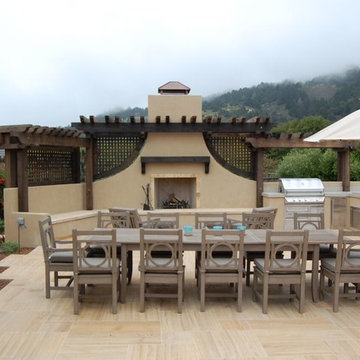 Stinson Beach Coastal Mediterranean Backyard Remodel