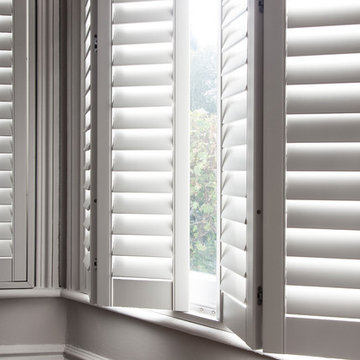 Taupe Bay Plantation Window Shutters