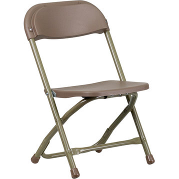 Flash Furniture Kid Brown/Tan Plastic Folding Chair