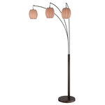Lite Source - Lite Source LS-82793 Kaden - Three Light Arch Floor Lamp - Kaden Three Light Arch Floor Lamp Copper Bronze Light Brown Shade3-Lite Arch Lamp, Copper Bronze/L.Brown Shade, E27 A 60Wx3.Shade Included: yesCopper Bronze Finish with Light Brown Shade3-Lite Arch Lamp, Copper Bronze/L.Brown Shade, E27 A 60Wx3.  Shade Included: yes. *Number of Bulbs: 3 *Wattage: 60W * BulbType: E27 A *Bulb Included: No *UL Approved: Yes