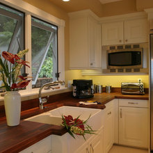 Kitchen with butcher block
