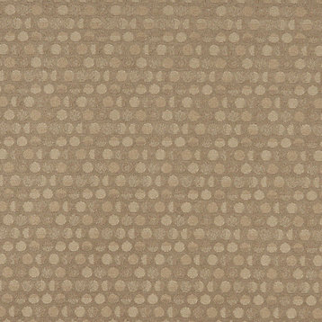 Beige Geometric Circles Durable Upholstery Fabric By The Yard