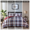 Madison Park Essentials Parkston Moisture Management Plaid Comforter Set, Red, T