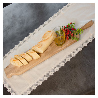 Heim Concept Organic Bamboo Cutting Board and Serving Tray with Drip Groove