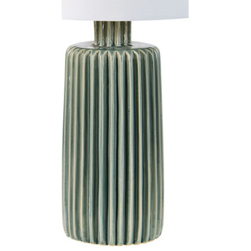 Roza ceramic olive green table lamp