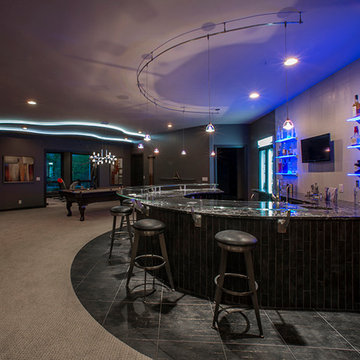 Circular Bar, Pool Area and Exercise Room