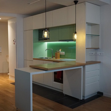 Cuisine avec îlot sur mesure