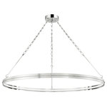 Hudson Valley Lighting - Rosendale LED Chandelier, Medium, Polished Nickel Finish - Exquisite details take this simple LED ring to a decorative level. An intricate metal chain, gorgeous metal work and bead detailing around the outside of the ring add a subtle sophistication. With its matte glass diffuser and open, airy design, Rosendale will bring style and plenty of soft light to any room.