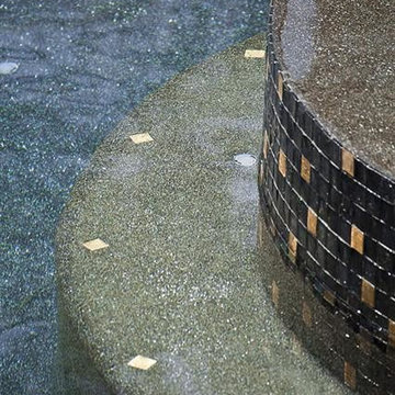 Dark Silver Glass Tiled Pool