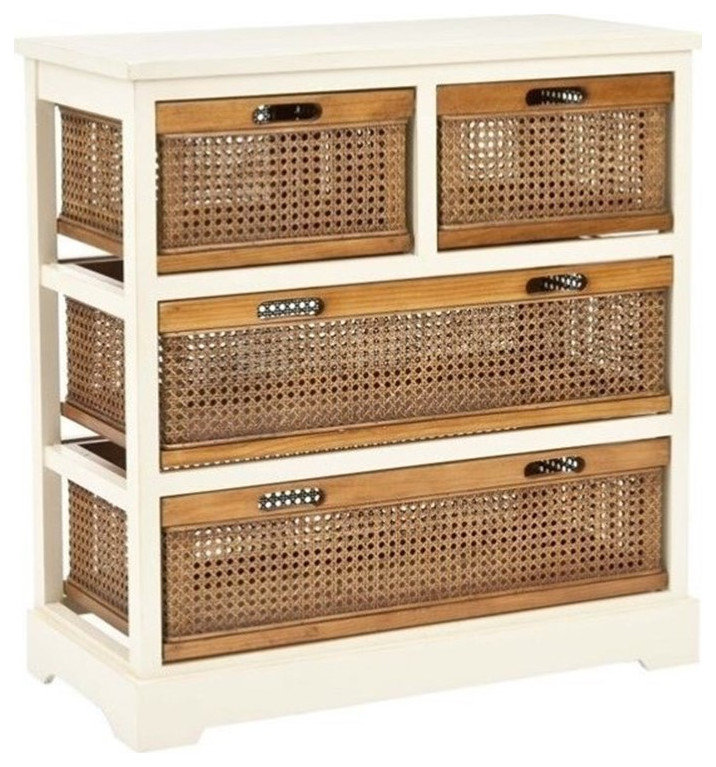 Safavieh Willow 4 Drawer White Storage Cabinet