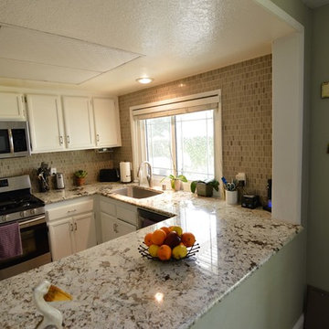 Eclectic Bathroom, Floors & Kitchen Remodel