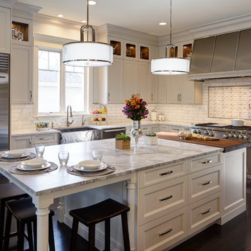 Glen Ellyn Open Concept Kitchen Featuring Rutt Cabinetry