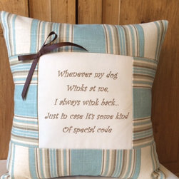 Handmade Decorative Dog Quote Pillows - Decorative Pillows
