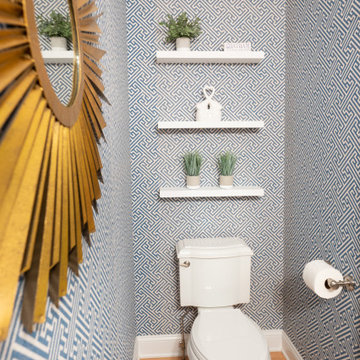 Transitional Eclectic Powder Room