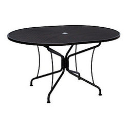 Woodard 42"x54" Oval Mesh Table - Outdoor Dining Tables
