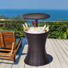 Cool Bar Rattan Style Outdoor Patio Pool Cooler Table