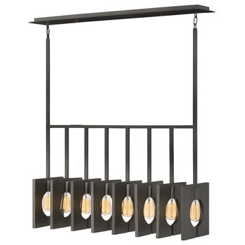Hinkley Ludlow Small Eight Light Linear, Brushed Graphite