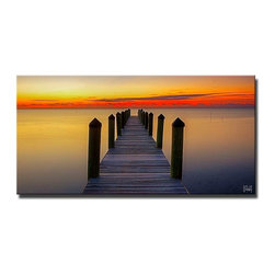 Ready2HangArt - " Strokes of Light at Sea II" Canvas Art By Bruce Bain, 20"x40" - Prints And Posters