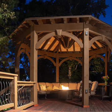 Entertainment Size | Deck w/2-Tone Gazebo & Integrated Power