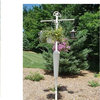 Squirrel Stopper Deluxe Bird Feeder Pole Set With Baffle, Squirrel Proof, White