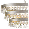 Crystorama 6107-SA 6 Light Chandelier in Antique Silver