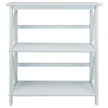 Montego 3-Shelf Bookcase, White