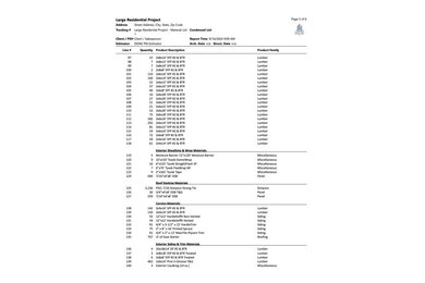 Sample Material Estimate and Takeoff