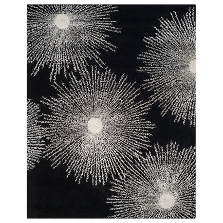 Safavieh SoHo Collection SOH712 Rug, Black/White, 9'6" X 13'6"