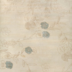 Design #222 Ivory Blue - Rugs