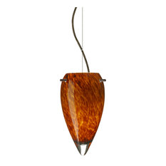 Juli 1 Light Pendant, Bronze, Incandescent, Amber Cloud Glass