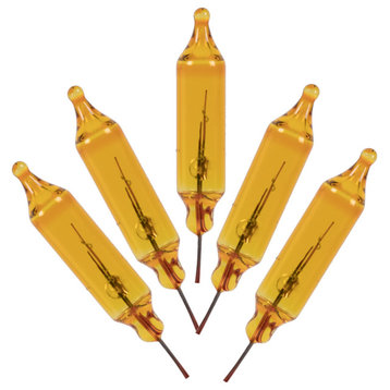 Vickerman W2V2007 Yellow Glass Incandescent Mini Bulb With Pinched Base