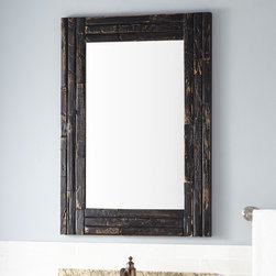 Benoist Reclaimed Wood Vanity Mirror - Antique Pine - Bathroom Mirrors