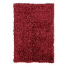 Linon Shag Flokati 4' x 6' Rectangle Area Rugs With Red Finish FLK-3AR0146